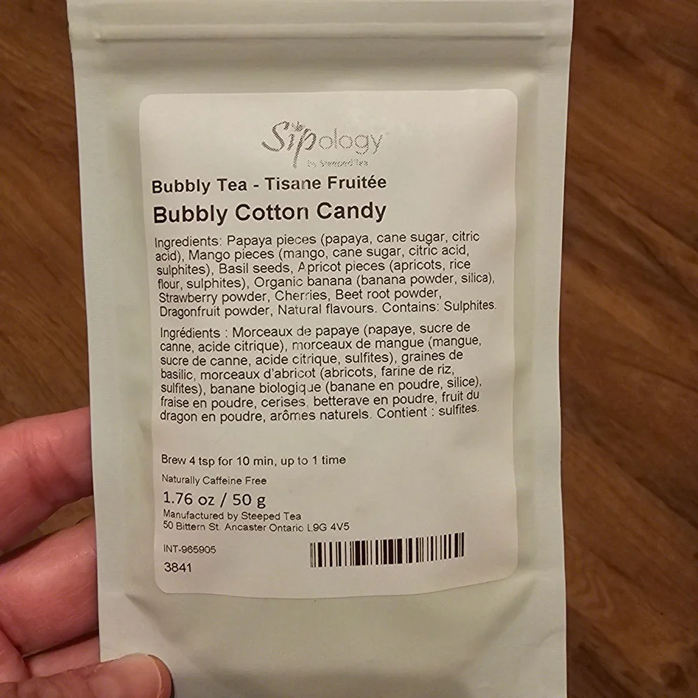 Sipology Bubbly Cotton Candy Tea 50g Caffeine Free Fruit Tisane Steeped Tea